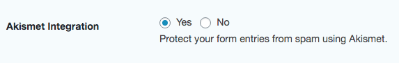 Akismet Protect your form entries from spam using akismet